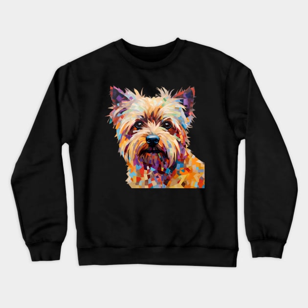 Cairn Terrier art Crewneck Sweatshirt by VelvetEasel